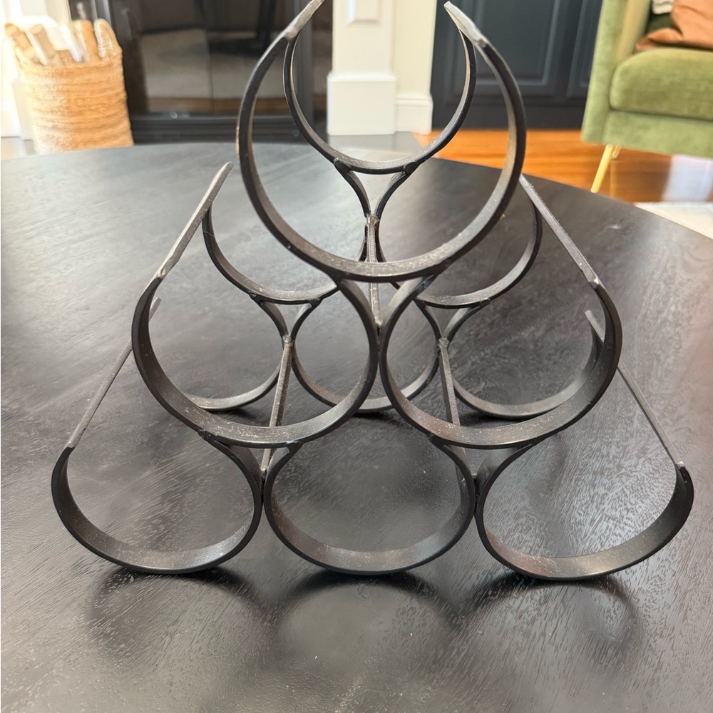 Black Wrought Iron Wine Rack